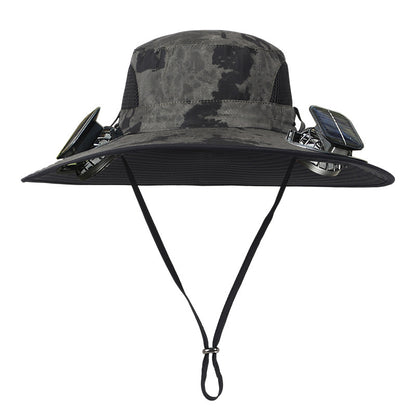 Double Fan Solar Rechargeable Sun Hat