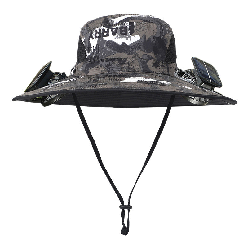Double Fan Solar Rechargeable Sun Hat