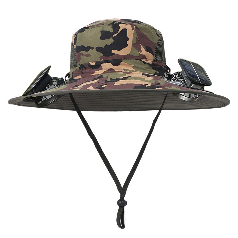 Double Fan Solar Rechargeable Sun Hat