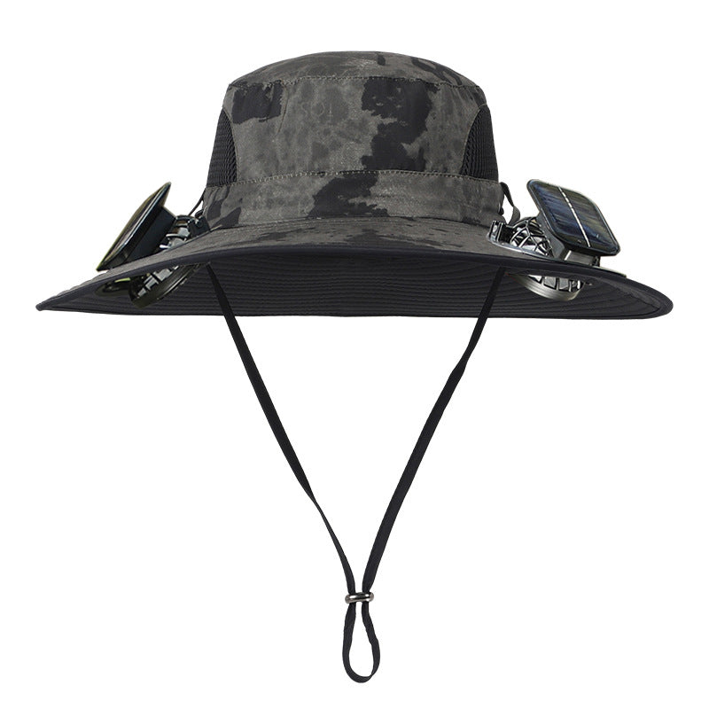 Double Fan Solar Rechargeable Sun Hat