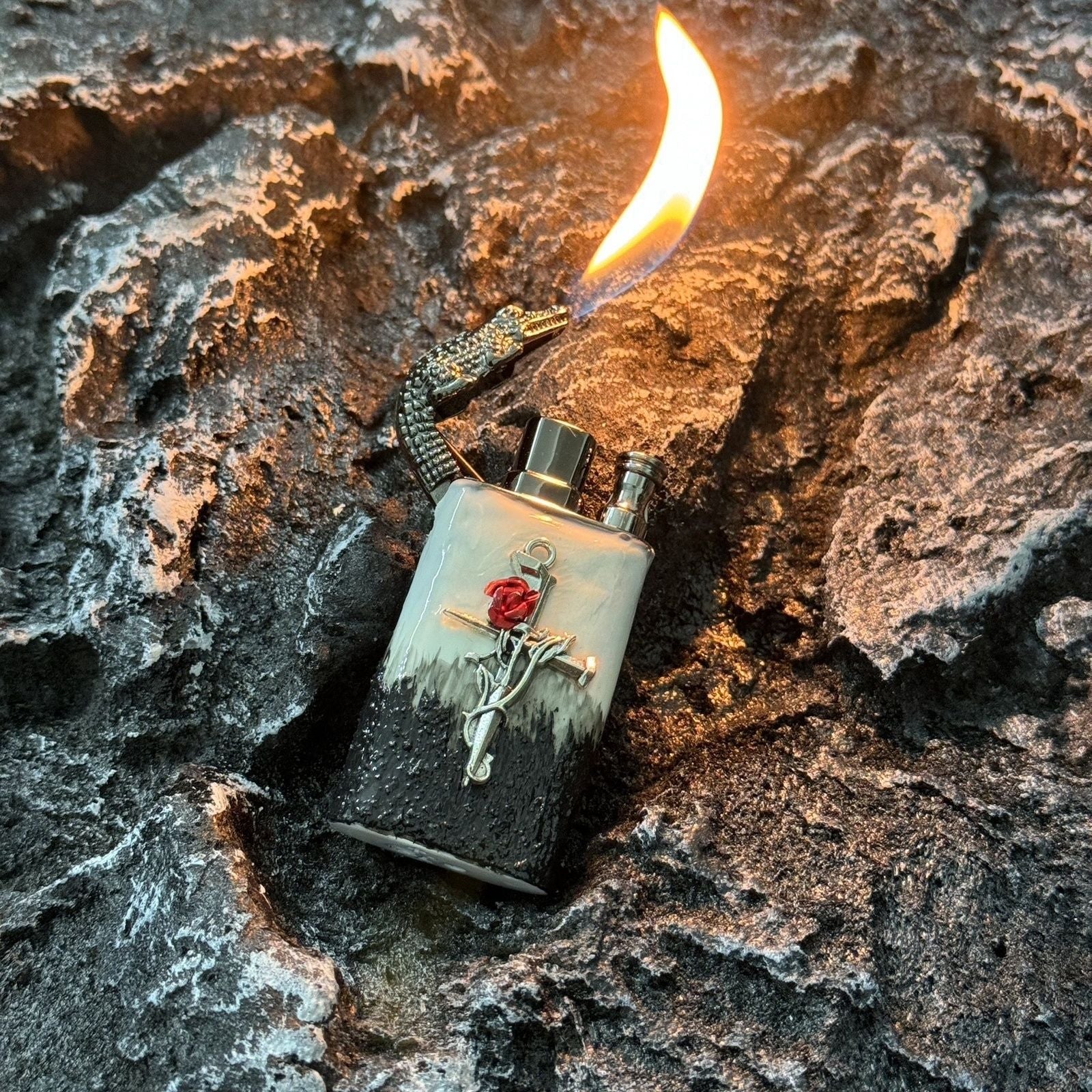 Double-flame handmade lighter