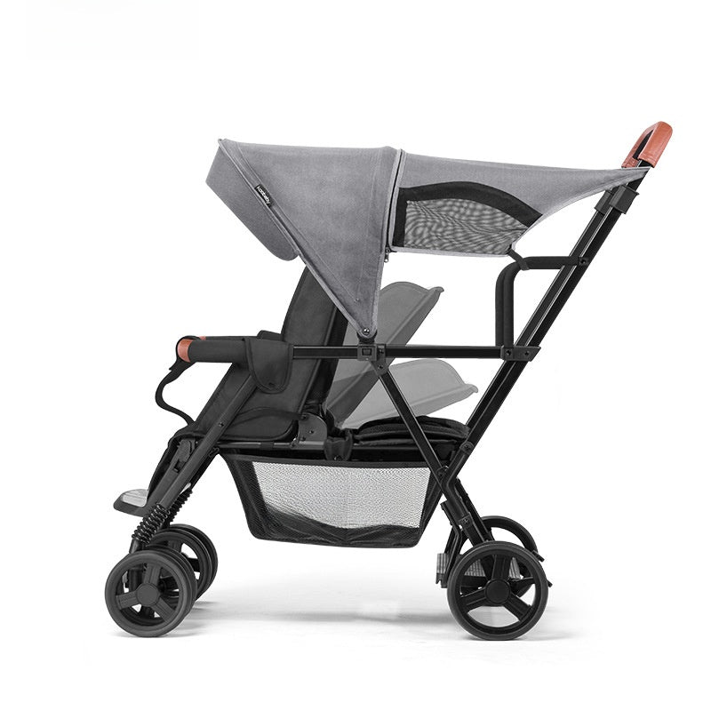 Double foldable stroller