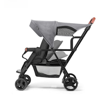 Double foldable stroller