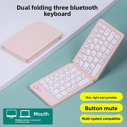 Double folding keyboard