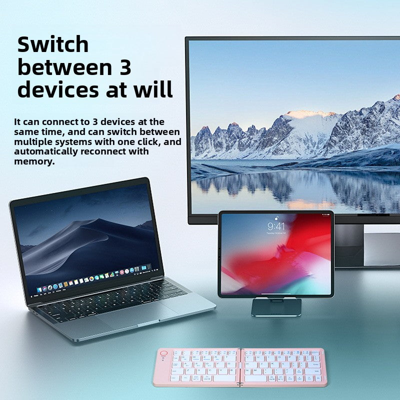 Double folding keyboard