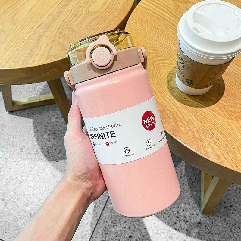 Double Handle Stainless Steel Insulated Water Bottle