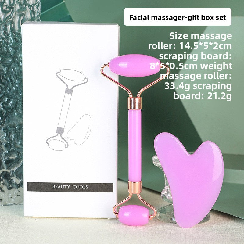 Double-head roller facial massager
