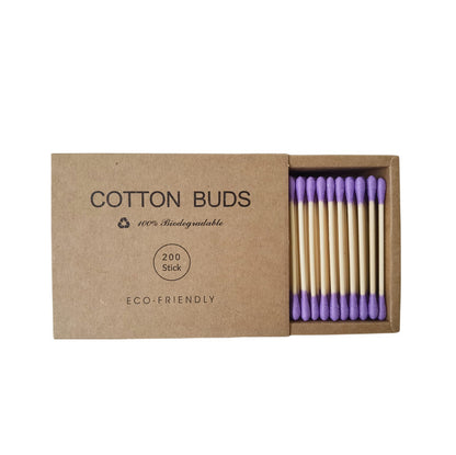 Double-headed colored removable makeup cotton swabs