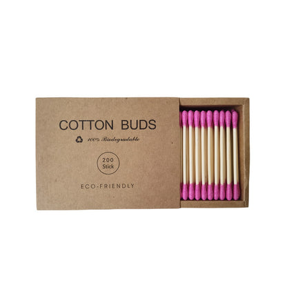 Double-headed colored removable makeup cotton swabs