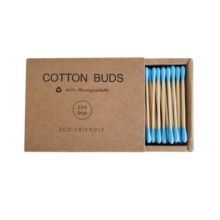 Double-headed colored removable makeup cotton swabs