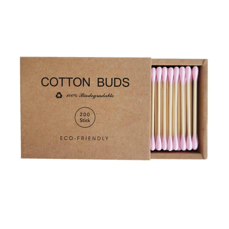 Double-headed colored removable makeup cotton swabs