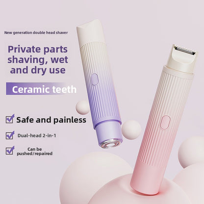 Double-headed electric shaver/epilator