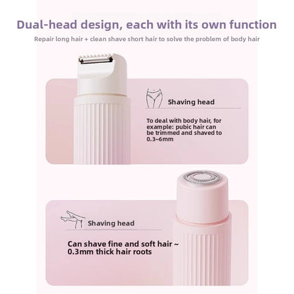 Double-headed electric shaver/epilator