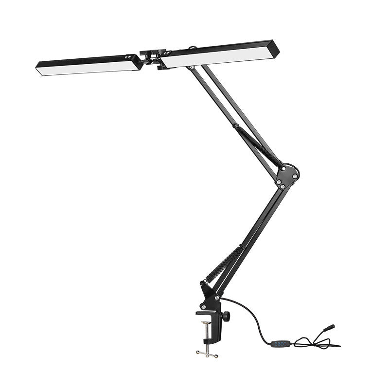 Double-headed long-arm clamp desk lamp