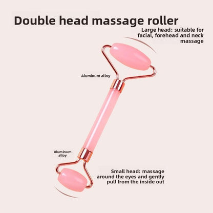 Double-headed roller massager