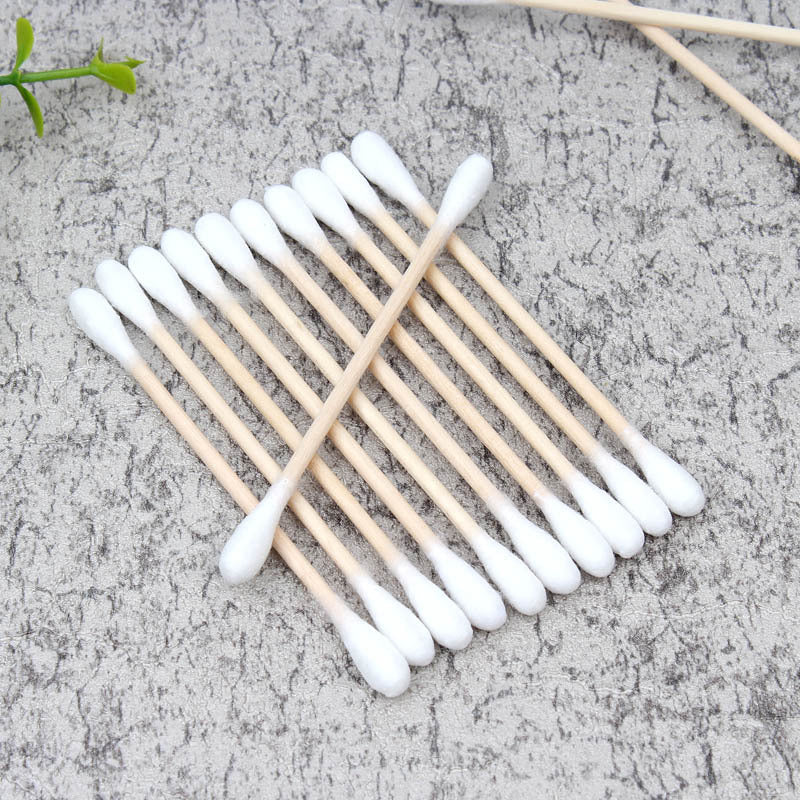 Double-headed Wooden Stick Cotton Swabs