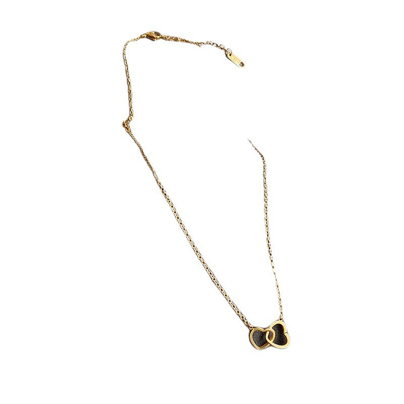 Double Heart Adjustable Necklace