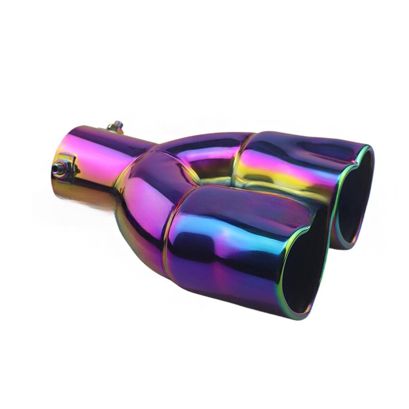 Double Heart Car Exhaust Tip Stainless Steel Muffler