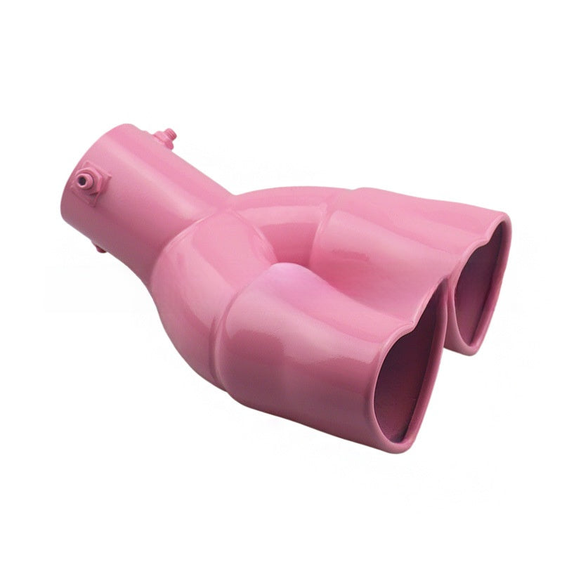 Double Heart Car Exhaust Tip Stainless Steel Muffler