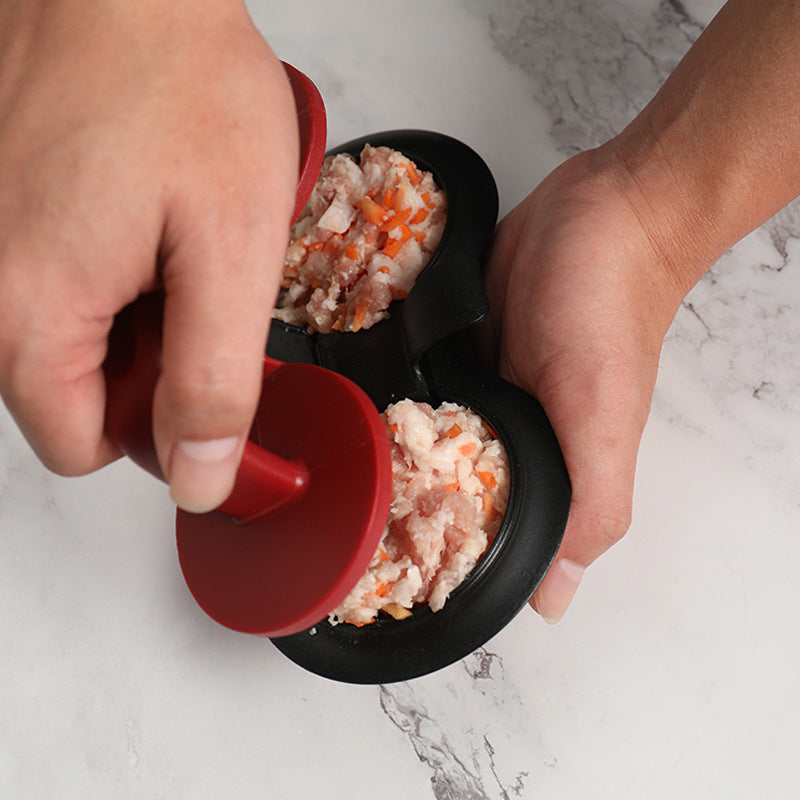 double-hole hamburger press