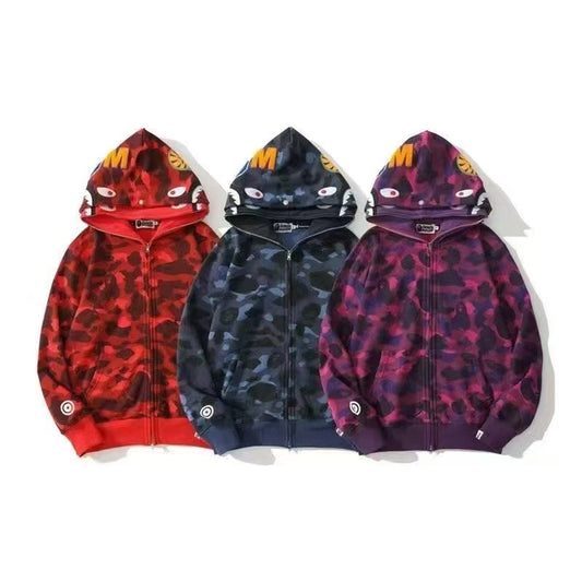 Double Hood Cotton Embroidered Streetwear Jacket