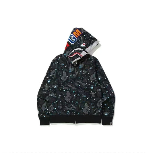 Double Hood Cotton Embroidered Streetwear Jacket