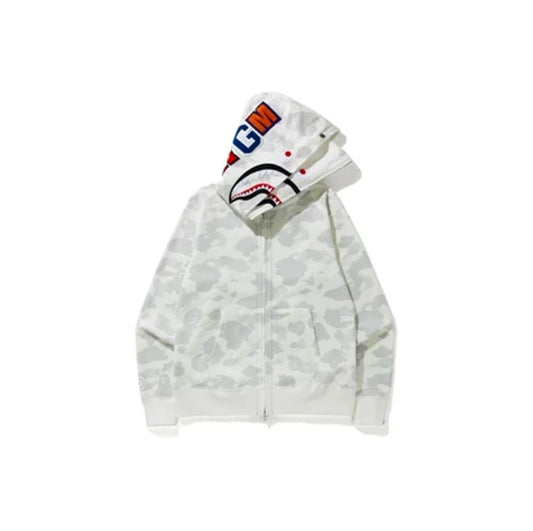 Double Hood Cotton Embroidered Streetwear Jacket