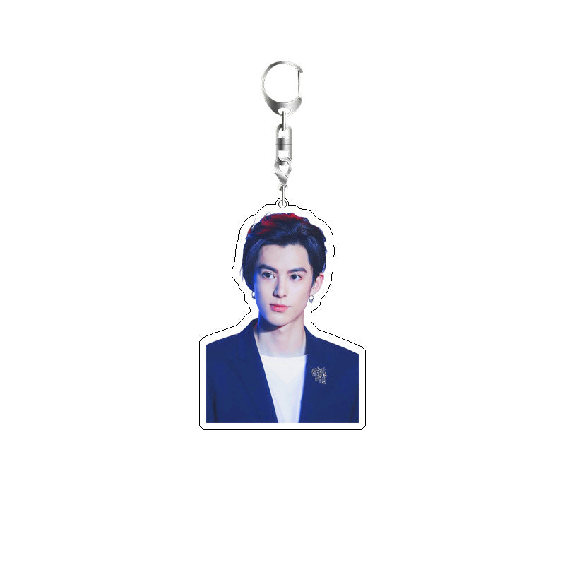 Double Layer Acrylic Keychain Backpack Pendant