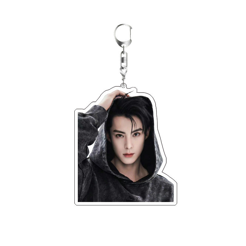 Double Layer Acrylic Keychain Backpack Pendant