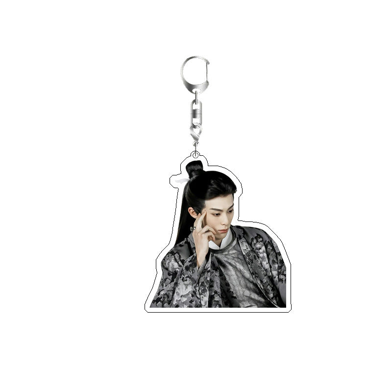 Double Layer Acrylic Keychain Backpack Pendant