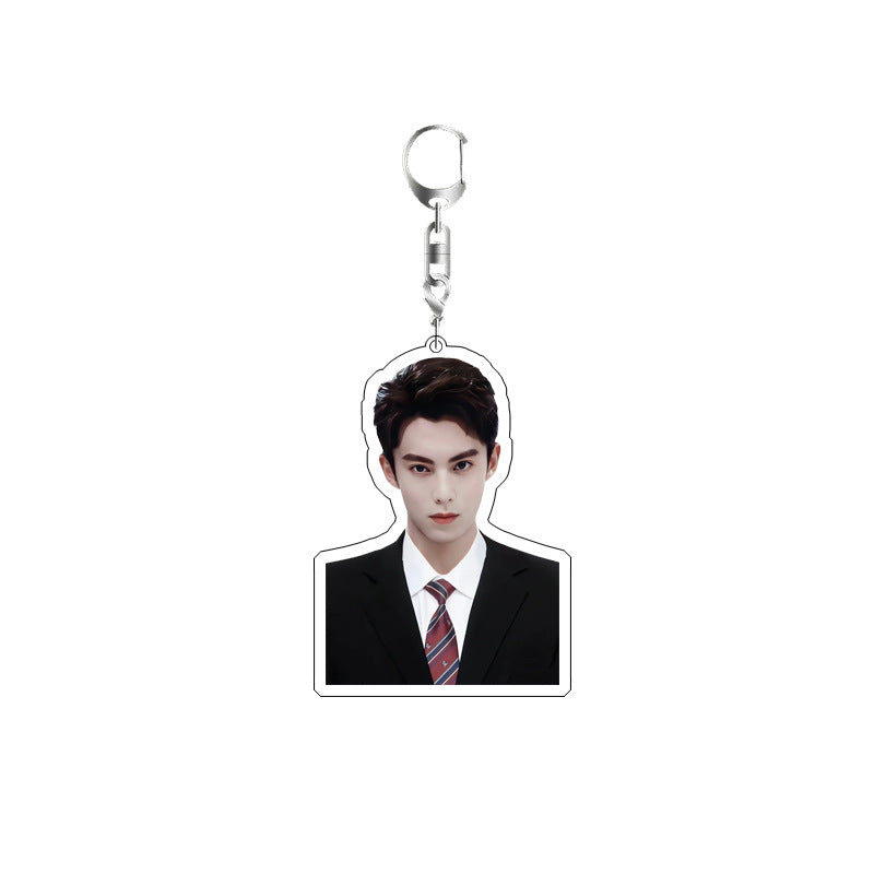 Double Layer Acrylic Keychain Backpack Pendant