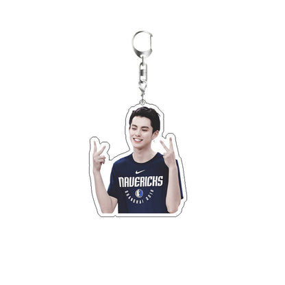 Double Layer Acrylic Keychain Backpack Pendant