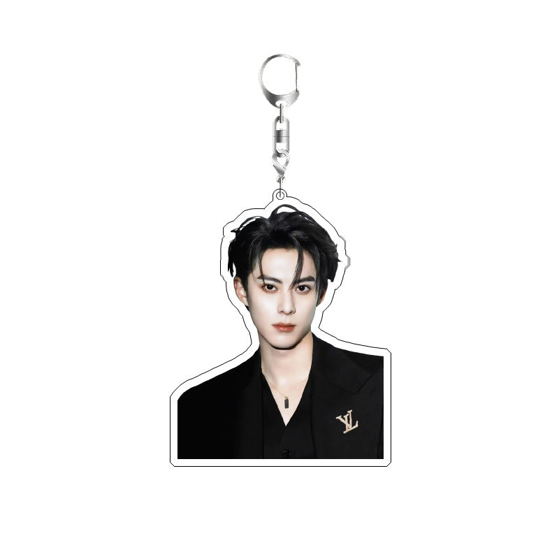 Double Layer Acrylic Keychain Backpack Pendant