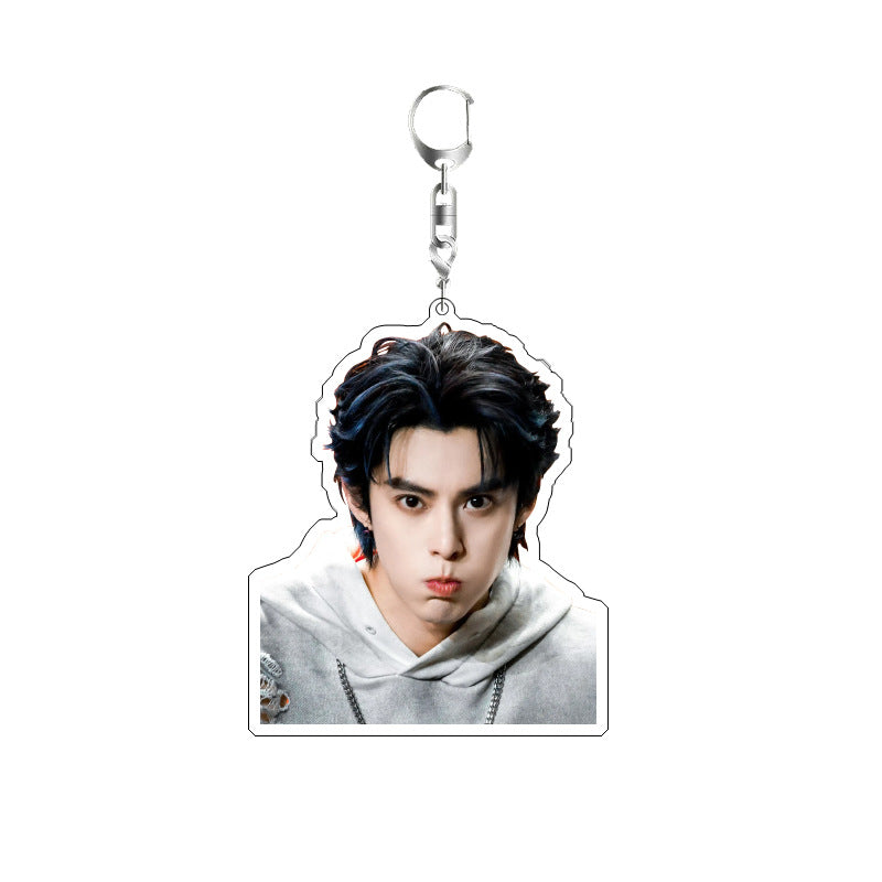 Double Layer Acrylic Keychain Backpack Pendant