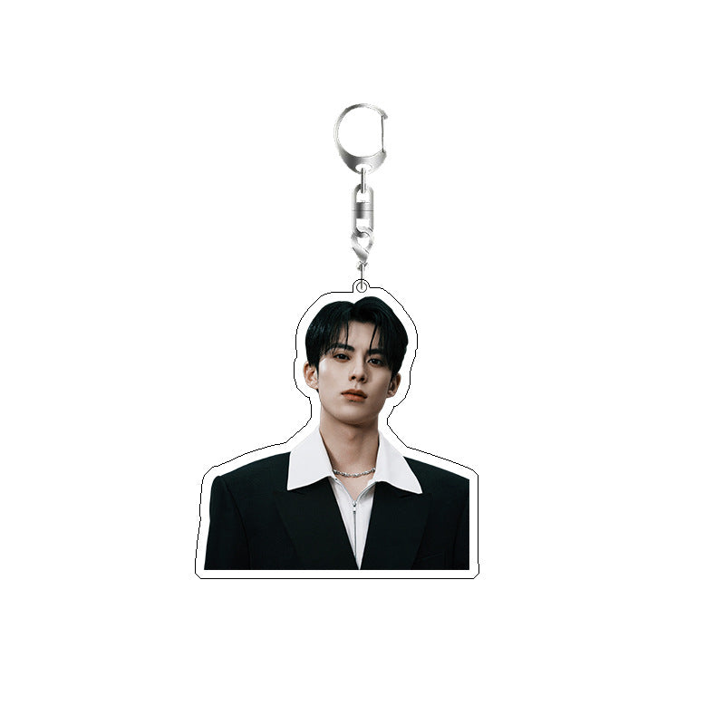 Double Layer Acrylic Keychain Backpack Pendant