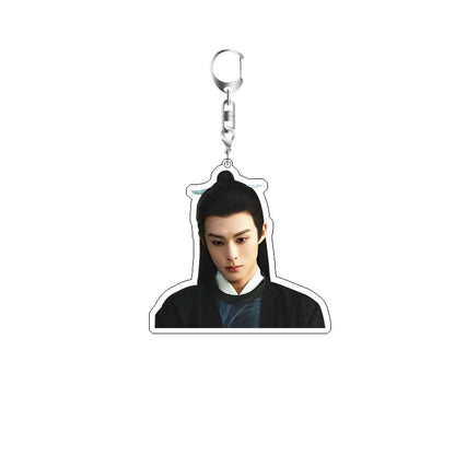 Double Layer Acrylic Keychain Backpack Pendant