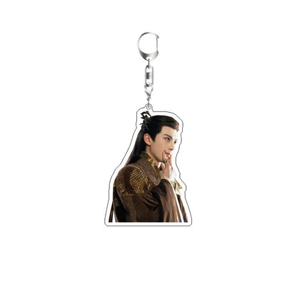 Double Layer Acrylic Keychain Backpack Pendant