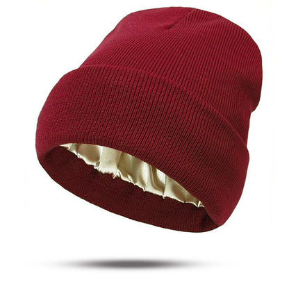 Double-Layer Acrylic Knit Hat