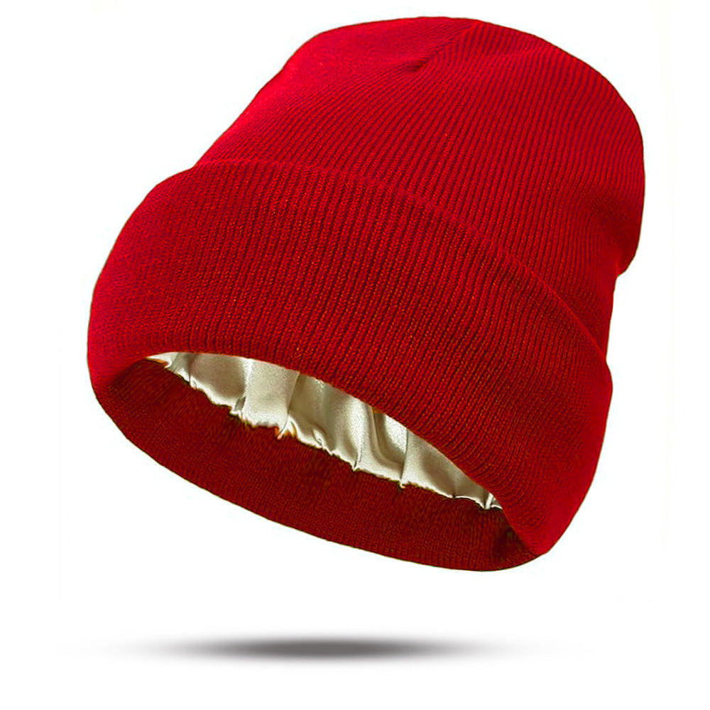Double-Layer Acrylic Knit Hat
