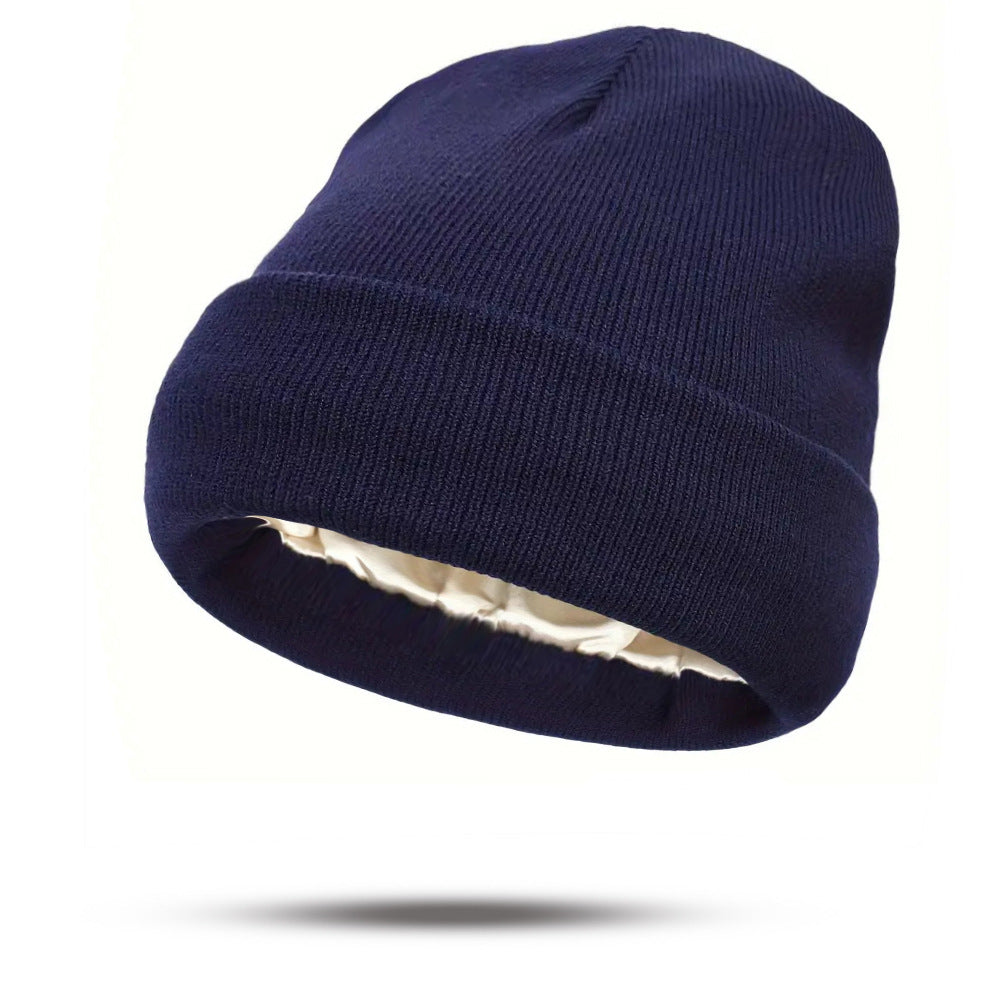 Double-Layer Acrylic Knit Hat