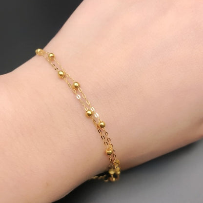 Double-layer adjustable bracelet
