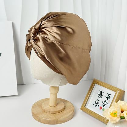 Double-Layer Adjustable Satin Imitation Silk Hair Care Cap