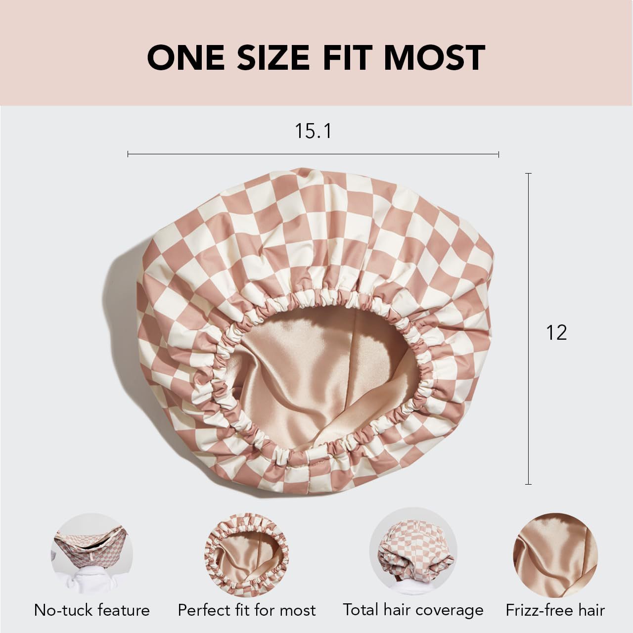 Double-layer adult shower cap