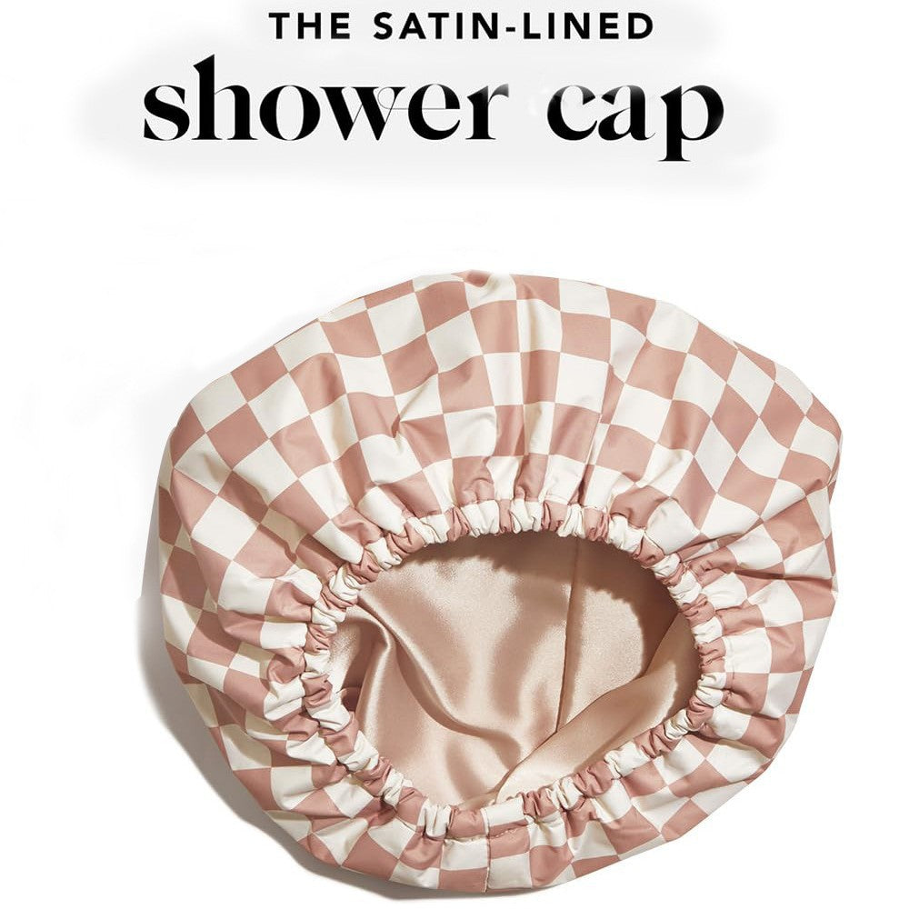 Double-layer adult shower cap