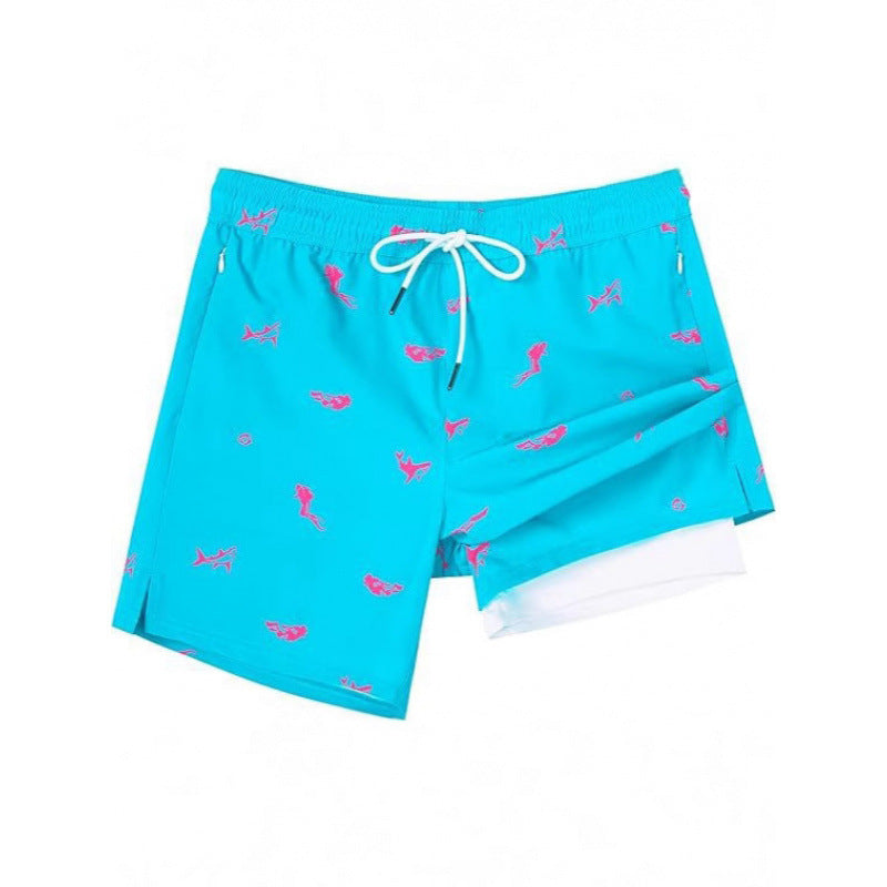 Double-layer beach casual shorts