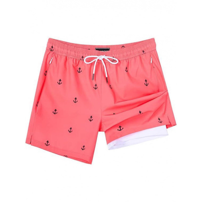 Double-layer beach casual shorts