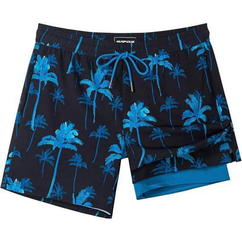 Double-layer beach casual shorts
