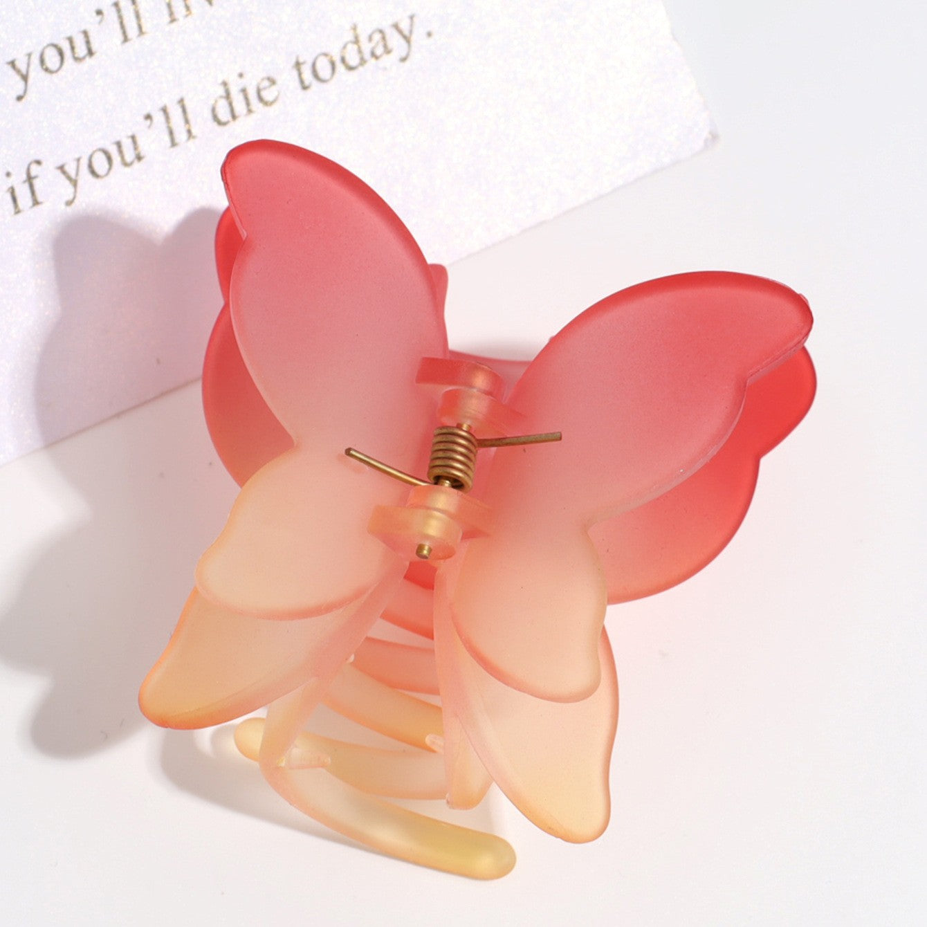Double-layer Butterfly Gradient Pearlescent Hair Clip