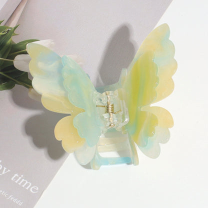 Double-layer Butterfly Gradient Pearlescent Hair Clip