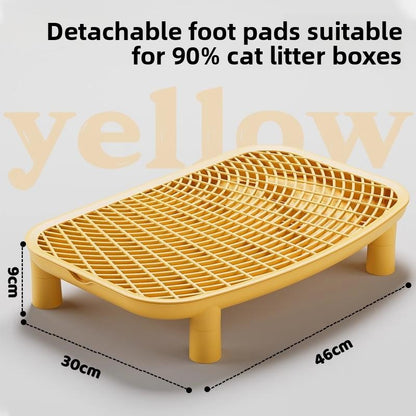 Double-Layer Cat Litter Control Mat with Removable Pads